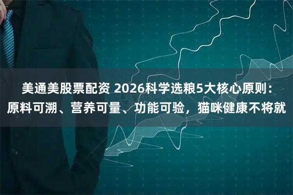 美通美股票配资 2026科学选粮5大核心原则：原料可溯、营养可量、功能可验，猫咪健康不将就